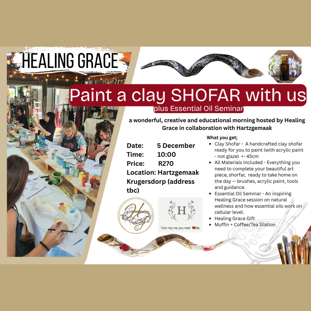 Paint a SHOFAR & Essential Oil Seminar - 5 December 2026
