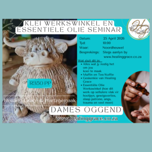 Kom maak 'n KOEI saam ons!  Klei en Essentiele Oile Damesoggend 25 April