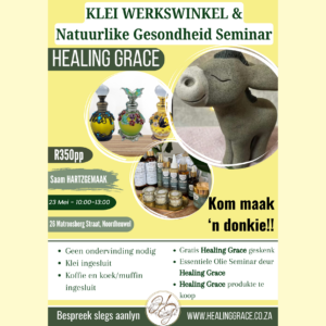 Kom maak 'n DONKIE saam ons!  Damesoggend 23 Mei - Klei en Natuurlike Gesondheid Seminar